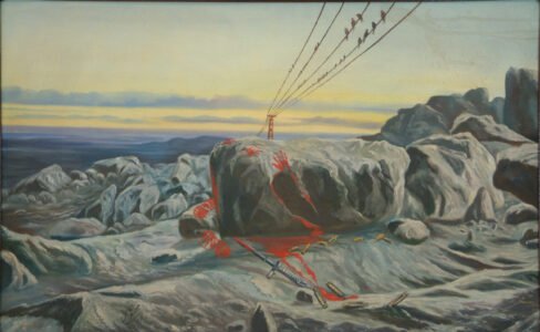 جی پیی شه هید . رنگ روغن . سال 1368 . اندازه 51+82