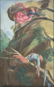 فولکلوری خه ج و سیامه ند. رنگ روغن . سال 1367 . اندازه 51+82