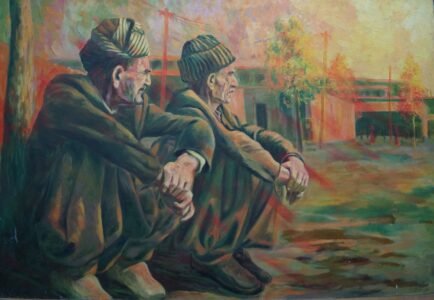 چاوه روانی رنگ روغن . سال 1375 .اندازه 60+91